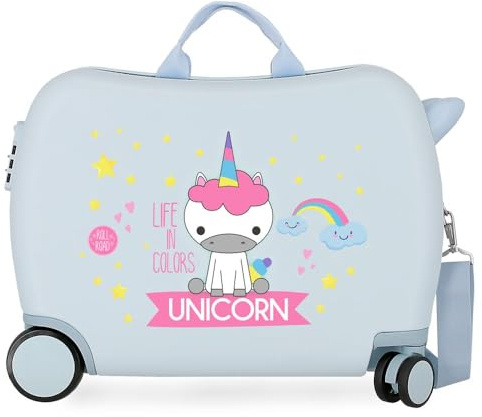 Roll Road Little Me Maleta Infantil Azul, 4 Ruedas, ABS
