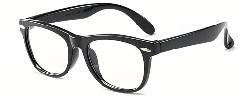 JUSLINK Blue Light Glasses for Kids Girls and Boys Age 1-8 (Black)