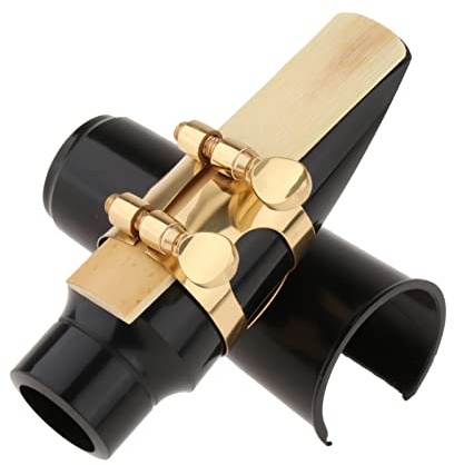 Mundstücke für Altsaxophone mit Blattschraube, einem Blatt und Kappe | Saxophon-Mundstücke mit einfacher Ansprache und angenehmem Gefühl, ideal für Anfänger, Studenten und Ersatzgebrauch