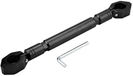 Akonzon Motorrad Balance Lenker Cross Bar Motorradzubehör aus Aluminiumlegierung (schwarz) für Mittelstange Lenker mit Schutz, Motorradlenker, verstellbar, Motorrad C