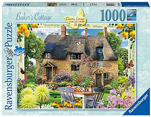 Ravensburger Country Cottage No.14 - Baker's Cottage 1000 Piece Jigsaw Puzzles for Adults & Kids Age 12 Years Up