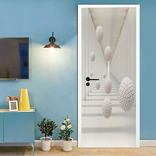 UIGFDSDF 3d Türtapete selbstklebend 100x200cm Türaufkleber Türposter Fototapete Türfolie PVC Türbild Abnehmbare Art Decals Kinderzimmer Wohnzimmer Schlafzimmer Küche Bad, Weißer Schwimmer