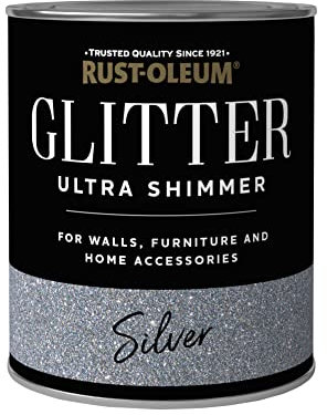 Rust-Oleum Glitter Paint Ultra Shimmer Silver Wall & Furniture Paint