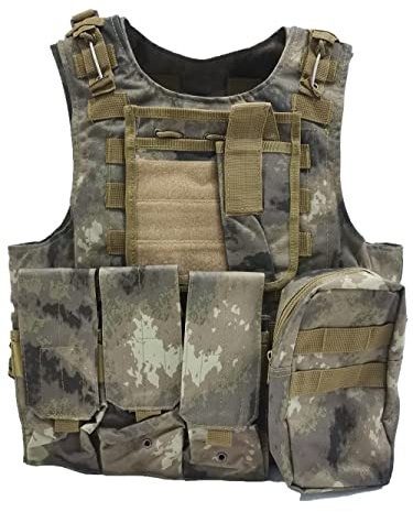 MERCIYD Militär armé taktisk tröja Airsoft Jaktväst Utomhus Camping Vandring Fiske Jakt, Ruins, one size