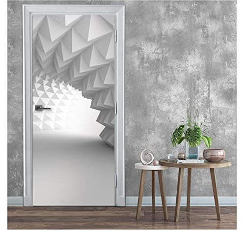 Wallarena Türtapete, Tunnel, 91x211cm | Fototapeten - Tapeten - für Wohnzimmer Schlafzimmer - Vliestapete Wandtapete Tapete 3D Effekt- inkl. Kleister