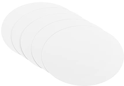 PATIKIL 3,9 Pulgadas Redondo Cartón Papel, 25uds En Blanco Disco Círculos Rebanadas para Fiesta Decoración Bricolaje Artesanía Arte Dibujo Pintura Escritura, Blanco