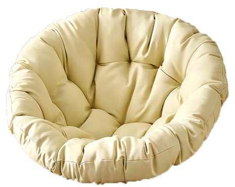 GYYFQH Rond Papasan Coussin De Chaise ，papasan Rotin Fauteuil，Coussin Fauteuil Papasan, Épaissir Imperméable Antidérapant,pour Jardin Extérieur, Balcon Et Salon,beige-150X150cm