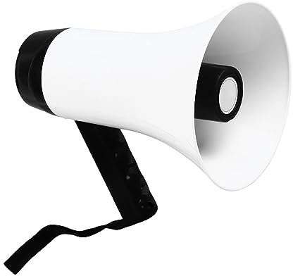 Portable Megaphone Speaker Voice,Megaphone Speaker,Rechargeable,Loud Hand Held Megaphone,Outdoor Activities,Coaching,Football,Baseball,Portable Bullhorn for Broadcasting Stall