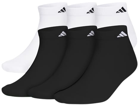 adidas Mens Athletic Cushioned Low Cut Ankle Socks (6-Pair Pack)