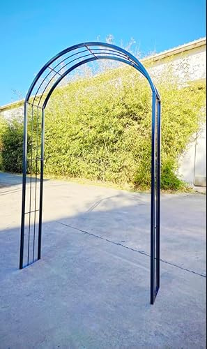 Garten Rosenbogen Metall anthrazit Rosenhilfe Rankhilfe Bogen Spalier Rosenranke H220cm (031787-1 SP:L130 B30 H220cm)