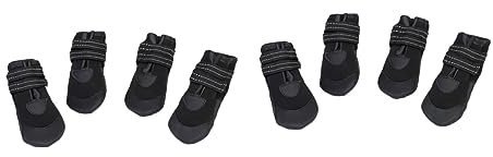 BESPORTBLE 8stücke Pet Rain Boots wasserdichte Gummistiefel Für Hunde Schwarz rutschfest Und Bequem Für Regen Schnee Und Matschige Böden