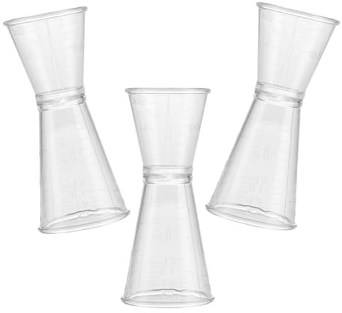 SHOWERORO 3pezzi Misurino Doppio Plastica Per Cocktail Da Bar Misurino Jigger Leggero e Resistente Dosatore Preciso Per Bevande Alcoliche e Feste