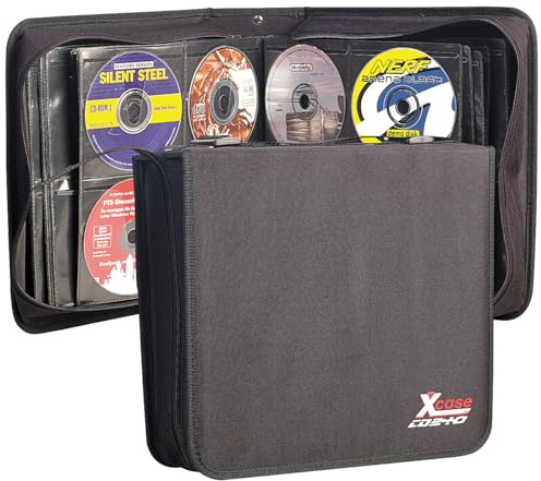 Xcase CD Aufbewahrung: 2er-Set CD/DVD/BD-Taschen für je 240 CD/DVD/BDs (Universal CD-Koffer, Aufbewahrungsmappen, Box)