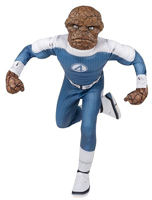 MARVEL The Thing Official Youth Halloween Costume - Premium Quality Padded Jumpsuit with Plastic Mask and Padded Gloves (S)