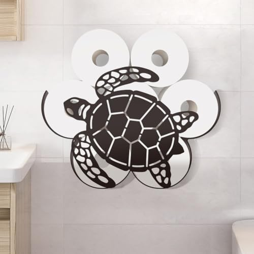 WADORN Support Tortue Papier et Toilette en Métal Organiseur Amusant Porte Rouleau