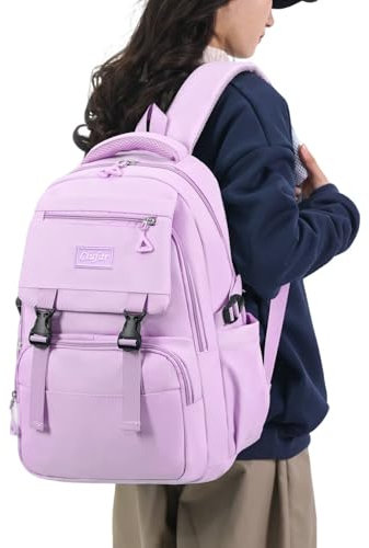 Clufar Schulrucksack Teenager Mädchen Lila Schulranzen Mädchen 3. Klasse Wasserdicht Schultasche Damen Laptop Rucksack Schule Leicht Schulrucksäcke School bag Komfortabel Schultaschen Purple