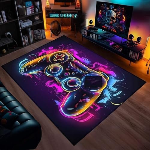 TourKing Tappeto da gioco per camera da letto dei ragazzi, tappeto colorato per gamepad, tappeto da gioco per sala giochi, decorazione per sala giochi, 80 x 120 cm (stile 1)