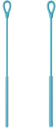 2 Stück Reinigungsbürste,Strohhalm Bürste,Reinigungsbürsten,Klein,Extra Lang Silikon-Strohhalmbürste Wiederverwendbarer Strohhalmreiniger,für Wasserflaschen Fugenbürste,Pfeifenreiniger,Pfeifenreiniger