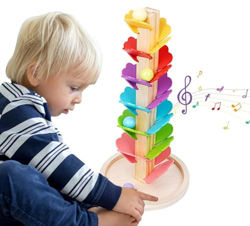 Regnbågsmusikaliskt träd kit - Toy Drop But Lightwen Ball Drop Toy färgglada träd | säkerhetspedagogiska leksaker, multifunktionella byggklossar för flickor, pojkar, pojkar och kvinnor