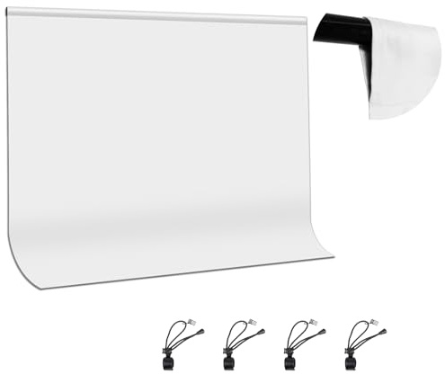 PULUZ 3m x 2m White Photography Backdrop Cloth, Large Studio Background | 9.84x6.56ft Thick Washable Backdrop for Portraits, Product Photography, Video Recording, Live Streaming & Content Creation
