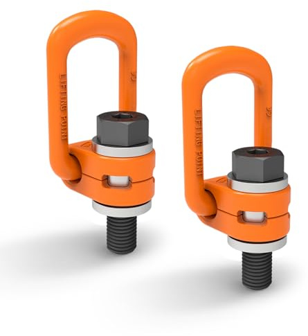 2 Pcs Eye Bolt M10 x16 Max Load 6.3 Tons Metric Thread Universal Swivel Hoist Rings 360°Rotation Made of Alloy Steel, Tensile Strength > 1080MPa