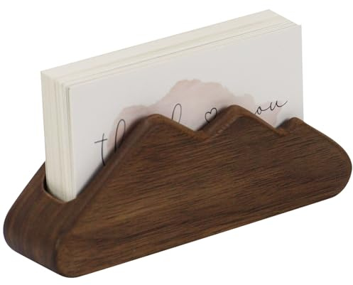 Visitenkartenetui aus Holz, Visitenkartenhalter, schwarz, Walnuss, Massivholz, Visitenkartenetui, kreativer Visitenkartenhalter für Schreibtisch