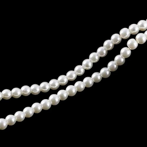 1 Roll White Pearl Beads String Chain,Chain Bead Garlands,8MM Glass Pearl Beads Chains For Wedding,Bridal Bouquets Crafting Decoration
