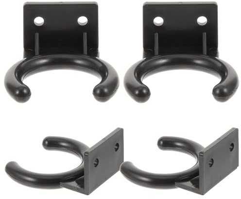 Schwarze Mikrofon Wandhalterung aus Kunststoff 4 Stück | Innendurchmesser 33mm, für Familie und Hotel, Kleines Zubehörset mit Fester Fixierung
