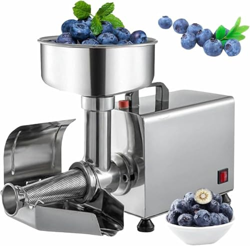 QianCruxtacy Pasapurés Eléctrico de Tomate 450W Grado Commercial, Acero Inoxidable 304 y Motor de Cobre, Alto Rendimiento 90-160kg/h para Salsas, Mermeladas sin Semillas y Purés