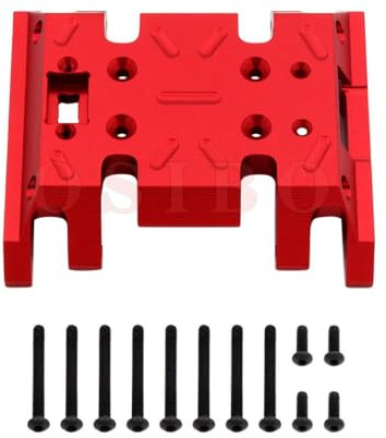 Placa de patín de Montaje de Montaje de Carrera de Carreras Universal Fit Compatible con MN86 MN86K MN86KS MN86S Accesorios de Piezas de automóviles RC(Red)