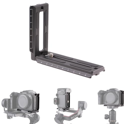 FOTGA L-Shape Bracket Vertical Camera Quick Release Mount Plate for DJI Ronin RSC 2 RS2 RS3 RS4 Pro & Mini RS3Pro RS4Pro RS4Mini Stabilizer Gimbal Compatible with Arca Swiss Tripod Mount