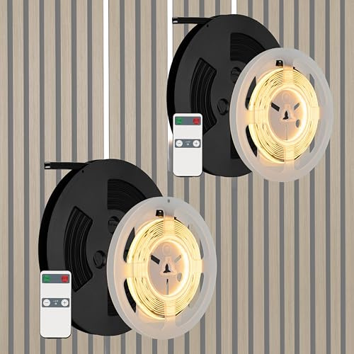 REV LED für Akustikpaneele SPARSET - 2x 3m, zuschneidbar, weißes Licht | Dimmbar | selbstklebend | inklusive LED-Profil - unsichtbar in ausgeschaltetem Zustand