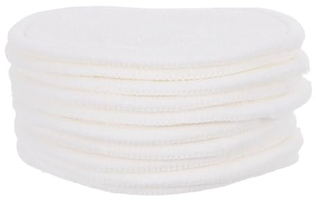 Outanaya Wiederverwendbare Wattepads 8cm Weiche Baumwolle 10 Stück Waschbare Make Up Entferner für Sanfte Gesichtsreinigung Hautfreundlich und Kompakt für Hauttypen