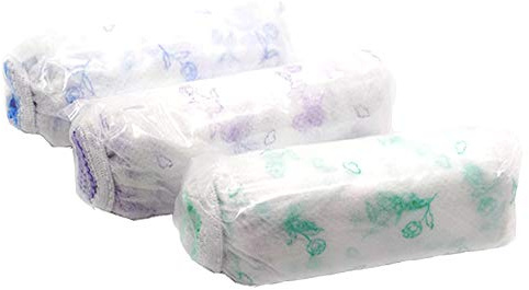 15pcs Womens Nonwoven Underwear Paper Panties Handy Briefs for Travel Hotel Spa, White With Purple,blue and Green Flores, Medium--Waist(inch)29 inches-33 inches, Hips(inch): 34.5 inches-38.5