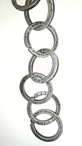 Lorenzferart 3679-4 Ferro battuto-3679-4-Catena per delimitare lampadari Segnalazione-Catena per Lampada, Nero Sfumato Argento, Pezzo da 1 metro