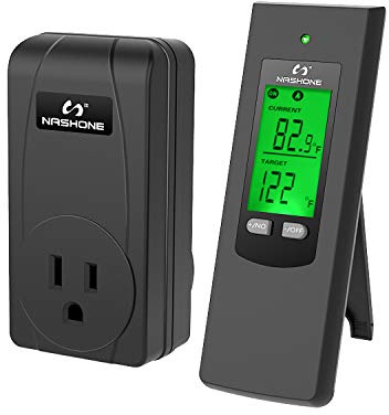 Wireless Thermostat Outlet, Thermostat Controller for Home, Thermostat Outlet Plug and Wireless Thermostat with Built-in Temp Sensor Remote Control