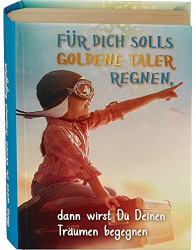 KAMACA Geschenkschachtel in Buchoptik mit Magnetverschluss für Geldgeschenke kleine Geschenke Präsente Geschenkverpackung Geld Gutschein Geburtstag (Geschenkschachtel Buch Goldene Taler)