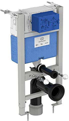 Ideal Standard ProSys Mechanical Wall Hung Toilet Frame and Cistern, 820mm Height, 150mm Depth, Front or top Flush Operation, R014067, Blue/Grey/White