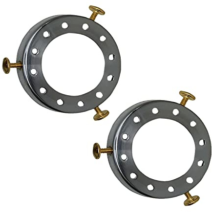 2 Pcs UNO Lamp Shade Holder 50mm Fitter Ring Adapter for Pendant Lights | Metal Screw-On Converter for Ceiling & Wall Fixtures Lampshade Mounting Accessory DIY Lighting Support
