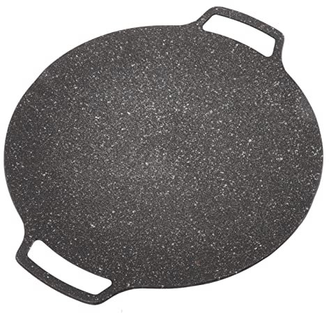 Poêle à Frire Coréenne Antiadhésive pour Barbecue, Poêle Circulaire de Qualité Supérieure avec Poignée Anti-brûlure, Compatible avec les Cuisinières en Céramique, Induction,(Universel 30cm)