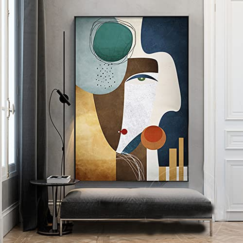 Picasso-Frau-Kunstdruck auf Leinwand, Wandkunst, impressionistische Malerei, abstrakte Kunst, Bilder, Poster für Wohnzimmerdekoration, 21 x 30 cm (8 x 12 Zoll), ohne Rahmen