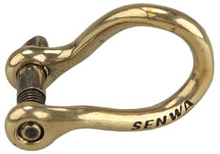 Solid Brass Twist D Ring Shackle for Key Holder Zip Puller Purse Bracelet Pin Opening 7mm