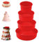 Traxenta Moule Silicone, Gateau Rond Cake en Silicone Moules Ronds, Ensemble de Quatre Pièces Moule à Pâtisserie Layer Cake, Anti-Fuite Antiadhésif Patisserie Gâteau, Gateau Enfant de Gâteaux