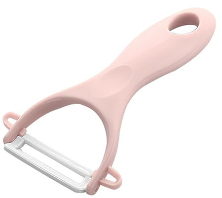 Pelapatate Affilato Multiuso in Ceramica, Utensile da per Verdure, Melone, Frutta, Impugnatura e Leggera
