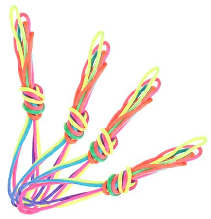 GARVALON 4pcs Rainbow Cat Cradle Rope String Game Toys for Boys and Girls and Indoor Cats Interactive Hand Game Finger Strings