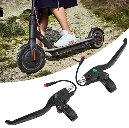 Elektrischer Roller Bremshebel, 1 Paar Linker und Rechter Brems Griff mit 2pin, Aluminium Legierung Bremsgriff, Elektrische Fahrrad Bremsen für 10 Zoll Elektro Roller Elektro