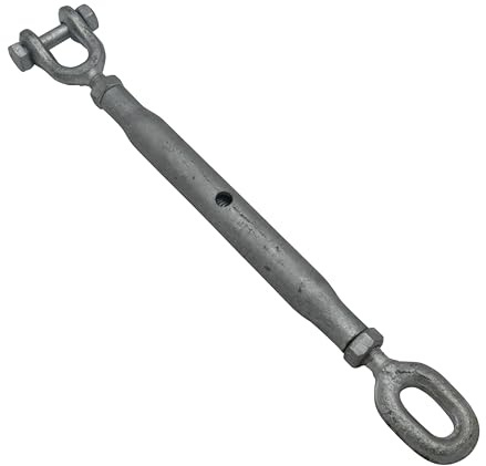 Galvanised Straining Rigging Screw Eye Jaw 6MM - 32MM (Closed Body Turnbuckle Wire Rope Tensioner) (16MM (5/8))