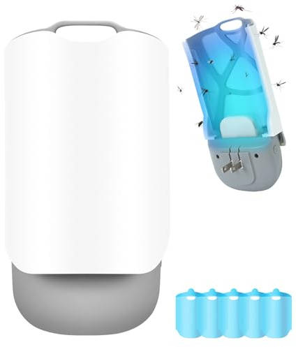 Flying Insect Trap for Indoors, Plug-in Fruit Fly Trap Catcher, Adjustable Lighting Bug Zapper for House Flies, Mosquitoes, Fruit Flies, Gnants, and Mosquitos, Office (Include 5 Refills)