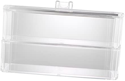 DRESSOOS Boîte De Rangement Transparente Double Couche pour Pinceaux De Maquillage avec Couvercle Organisateur Cosmétique Pratique Et Aux