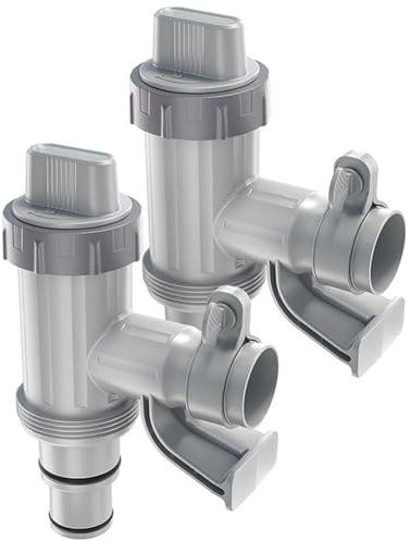Giuneuow Adaptateur de Tuyau de Piscine, Pièces de Rechange pour Piscine, Support de Tuyau de Piscine et Valve à Piston pour Piscine Hors Sol